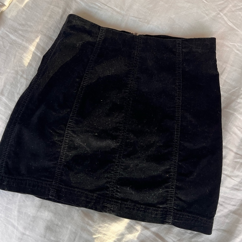 Free people black corduroy skirt